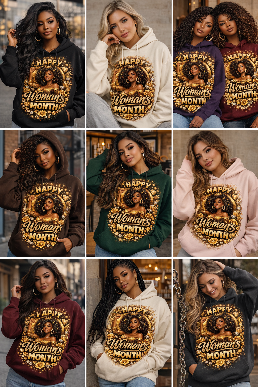 Happy Woman's Hoodie - new