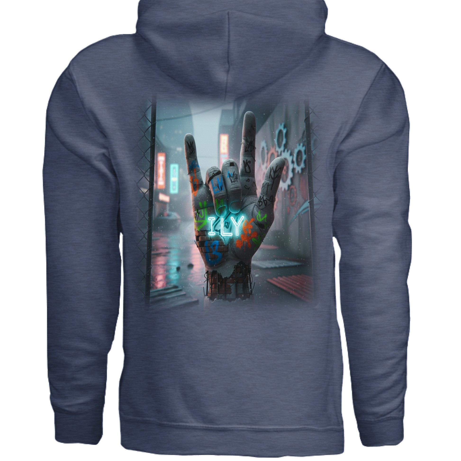 Heather Sport Dark Navy - BACK